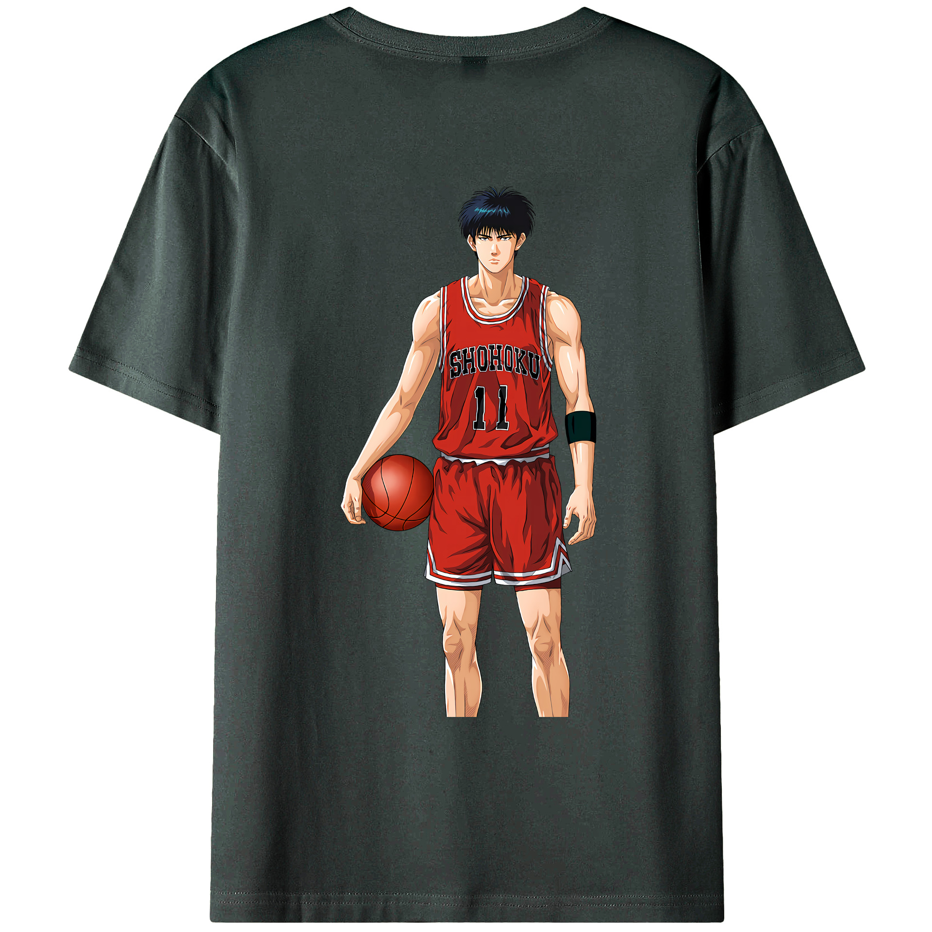 （画像用） SLAM DUNK／スラムダンク 綿100％ メンズ半袖Tシャツ（バックプリント） 通気性